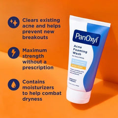 PanOxyl Before Bed Skincare Routine Bundle - Acne Foaming Wash Benzoyl Peroxide 10%, PM Overnight Spot Patches & PM Balancing Repair Moisturizer