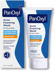 PanOxyl Complete Acne Clearing Routine Bundle - Acne Foaming Wash Benzoyl Peroxide 10%, PM Balancing Repair Moisturizer, PM Overnight Spot Patches & Adapalene 0.1% Leave-On Gel