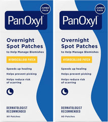 PanOxyl PM Overnight Spot Patches, Advanced Hydrocolloid Healing Technology, Fragrance Free, 80 Count (Pack of 2)